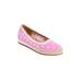 Extra Wide Width Women's The Franny Slip On Flat by Comfortview in Mauve Dot (Size 8 WW)