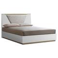 Camel Smart Night White Italian Bed with letto Fabric Headboard