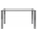 Kelso Clear Glass and Chrome Dining Table - 4 Seater