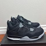 Nike Shoes | Air Jordan 4 Retro Se Black Canvas Size 10.5 | Color: Black | Size: 10.5