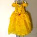 Disney Costumes | Disney Belle Costume With Matching Crown Size 5/6. Gently Used. | Color: Gold/Yellow | Size: Size 5/6