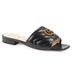 Gucci Shoes | Gucci Jolie Slide Sandal Black Leather 37 Ebony | Color: Black | Size: 7