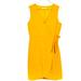 Madewell Dresses | Madewell Gold Yellow Faux Wrap Side Tie Dress - Size Xxs | Color: Gold | Size: Xxs