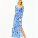 Lilly Pulitzer Dresses | Lilly Pulitzer Nichola Meet Me On The Dock Paisley Blue Vneck Long Sleeve Maxi | Color: Blue | Size: L