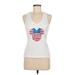 Athletic Works Active Tank Top: White Solid Activewear - Women's Size Medium