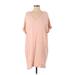 American Vintage Casual Dress - Shift: Pink Solid Dresses - Women's Size X-Small