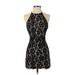 Astr Cocktail Dress - Mini: Black Jacquard Dresses - Women's Size X-Small