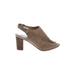 Naturalizer Heels: Tan Solid Shoes - Women's Size 10 - Peep Toe