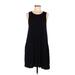 ABound Casual Dress - Mini Scoop Neck Sleeveless: Black Print Dresses - Women's Size Medium