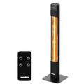 Senelux Portable Electric Patio Heater 2000W | IP24 Waterproof Halogen Infrared Heater | Remote Control & Timer | 3 Heat Settings (1400/1600/2000W)