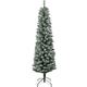 AAMEN 6ft Artificial Slimline Green Pencil Christmas Tree, Pencil Christmas Tree Artificial Indoor Slim Spruce With Stand, Christmas Ornaments, Christmas Decorations(6ft Slimline Green Xmas Tree)