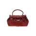 Alberta Di Canio Leather Satchel: Burgundy Solid Bags