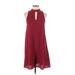 Everly Casual Dress - A-Line: Burgundy Solid Dresses - Women's Size Small