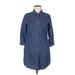 Ci Sono Casual Dress - Shirtdress: Blue Dresses - Women's Size Medium