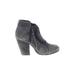 Rag & Bone Ankle Boots: Gray Print Shoes - Women's Size 38 - Round Toe