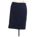 J.Crew Formal Skirt: Blue Print Bottoms - Women's Size 12 Petite