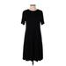 ASOS Casual Dress - A-Line Crew Neck Short sleeves: Black Print Dresses - Women's Size 4