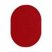 Red 0.5 in Area Rug - Bright House Solid Color Oval Shape Area Rugs Polyester | 0.5 D in | Wayfair DC10-RED-9x12-OVAL