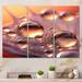 Design Art Morning Dew Drops On Pink Flower Petal - Flowers Canvas Print Set Canvas in White | 28 H x 36 W x 1 D in | Wayfair PT89779-3P