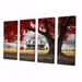 Design Art Farmhouse Red & Grey Harmony III - Farm Wall Decor - 4 Panels Canvas in Gray/Red | 28 H x 48 W x 1 D in | Wayfair PT71000-271