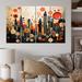 Winston Porter New York City Midcentury Collage IV On Canvas 4 Pieces Print Canvas in Blue/Orange/Red | 28 H x 48 W x 1 D in | Wayfair