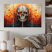 Trinx Skull Eternal Rest Geometric I On Canvas 4 Pieces Print Canvas in Orange | 28 H x 48 W x 1 D in | Wayfair 9BF5222AA5AF46FBB9CEEAA870620833