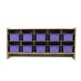 RRI Goods 10 Compartment Solid Wood Cubby Wood in Indigo | 47 H x 12 W x 22 D in | Wayfair RRWH10C2247B-PP