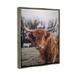 Stupell Industries Highland Cattle Cow Gazing Warm Sunny Portrait by Dakota Diener - Floater Frame Print on Canvas | 40 H x 30 W x 1.5 D in | Wayfair