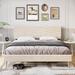 Mercer41 Neelish Bed Wood & Upholstered/Wood/ in White | 42.5 H x 54.3 W x 76.8 D in | Wayfair 4C575D7C75334578840A578782CD3941