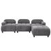 Gray Sectional - Latitude Run® Meahgan 4 - Piece Upholstered Chaise Sectional Polyester | 26 H x 96 W x 65.5 D in | Wayfair