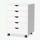 Inbox Zero Ludella 18.7" Wide 4 Or More. - Drawer Filing Storage Cabinet Wood in White | 25.56 H x 18.7 W x 15.7 D in | Wayfair