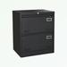 Inbox Zero Maelea 23.62" Wide 2 - Drawer Filing Storage Cabinet Stainless Steel in Black | 28.5 H x 23.62 W x 17.71 D in | Wayfair