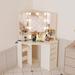 Latitude Run® Breighlynn Vanity Wood in White | 55.9 H x 42.5 W x 20 D in | Wayfair 80D7EE4C0B624146BFB5EA8D84D3FE7E