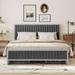 Mercer41 Townzen Platform Storage Bed Wood & /Upholstered/Linen in Gray | 41.7 H x 62 W x 81.7 D in | Wayfair EDA737DC631B48EC929C4A84EB4D36A8