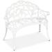 Fleur De Lis Living Stayton Metal Outdoor Bench Metal in White | 31.5 H x 21 W x 21 D in | Wayfair 255B97CF999B4F308D9E46C398E147C9