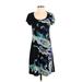 Tiana B. Casual Dress - A-Line Scoop Neck Short Sleeve: Black Dresses - Women's Size Small