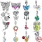 Pendentif papillon lucky enge luciole en argent regardé 2024 pour femme, perles de bricolage,