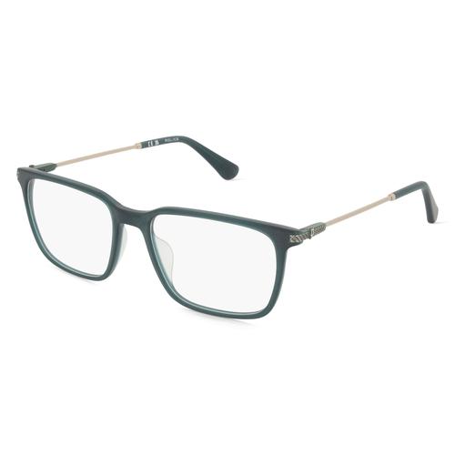 Police POIVPLG77 Herren-Brille inkl. Gläser Vollrand Eckig Kunststoff-Gestell 53mm/17mm/145mm, weiß