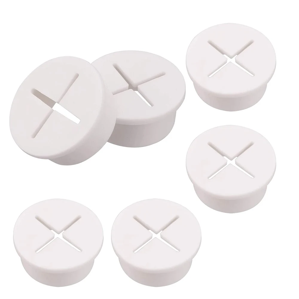 Flexible Silikon-Kabeltülle, Gummitüllen, Kabeldrahtlochabdeckung für Büro, Zuhause, Computertisch, Tisch, TV-Konsole, PC Image