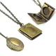 Vintage Kupfer legierung Oval/Quadrat Anhänger Halskette Fotos Medaillon Halskette Gedenken liebe