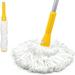 JEHONN Wet Mop for Floor Cleaning Heavy Duty, Self Wringing Mop with 2 Washable Heads and 51 Inch Long Handle Twist Mop