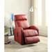 Red PU Leather Power Lift Recliner with Wired Controller, Contemporary Style, 28"L X 37"D X 40"H, Easy Assembly