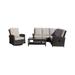 Courtyard Casual Cheshire 5 pc Recline Sectional Set with Swivel Glider and Coffee Table