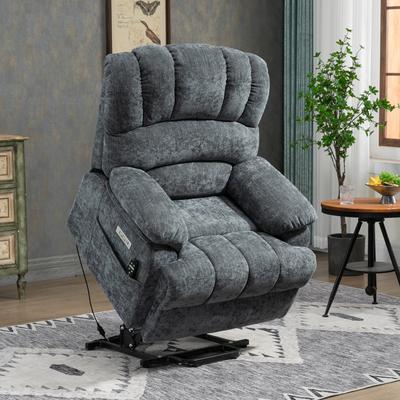 Oversized Power Lift Recliner Chair, Vibration Massage, Lumbar Heating