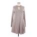 Fortune + Ivy Casual Dress - Sweater Dress: Gray Marled Dresses - Women's Size Medium