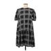 Topshop Casual Dress - Midi: Gray Plaid Dresses - Women's Size 6