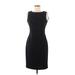 Calvin Klein Casual Dress - Sheath: Black Solid Dresses - Women's Size 6