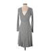 Old Navy Casual Dress - Fit & Flare: Gray Tweed Dresses - Women's Size Small