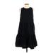 J.Crew Factory Store Casual Dress - A-Line High Neck Sleeveless: Black Solid Dresses - Women's Size 2