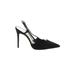 Schutz Heels: Slip On Stiletto Cocktail Black Print Shoes - Women's Size 9 1/2 - Pointed Toe
